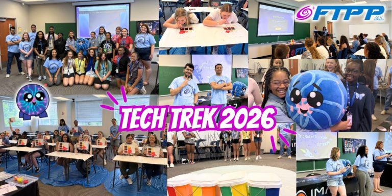tech trek 2026 compilation of pictures from the event with text "Tech Trek 2026"
